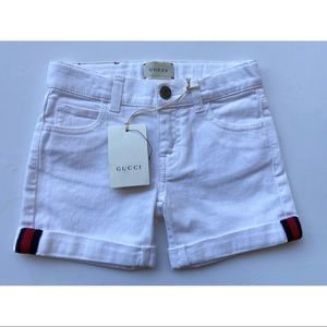 NWT Gucci Kids
Web detail denim shorts